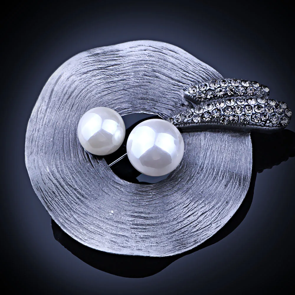 Vintage lady hat shape pearl brooch Newest Scarf Brooches and Pins for