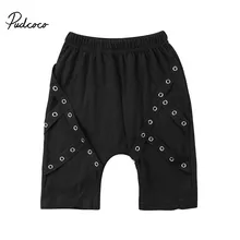 Детская одежда; хлопковые короткие летние пляжные штаны-шаровары для мальчиков и девочек; однотонные шорты с принтом для малышей; Повседневный стиль