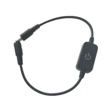 LED strip touch dimmer brightness control led dimmer switch Black white DC Female & Male Plug For Single Color LED Strip Lamp