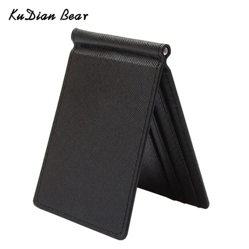 KUDIAN BEAR Slim Men font b Money b font font b Clip b font Wallet Mental