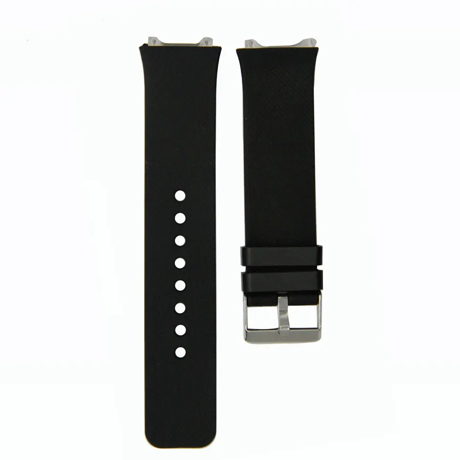 Foonbe Смарт-часы ремешок силиконовый наручный ремешок Ремешок металлическая пряжка Браслет замена для DZ09 Смарт-часы - Цвет: Black
