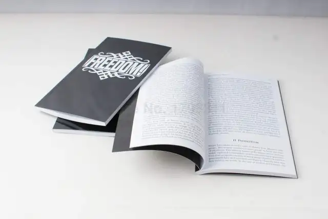 glue binding softcover book printing service on demand in books from