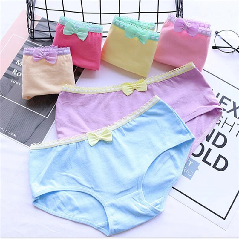 2019 NEW 4Pcs/Lot Cute Girl Panties Underwear Briefs Cotton Lingerie Soft Comfortable Panty TWY