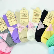 Теплые удобные хлопковые женские носки из бамбукового волокна для девочек женские невидимые цветные для девочек и мальчиков 5 пар = 10 шт. WS12