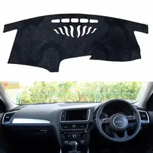 Для Audi Q5 SQ5 b8 2008- фланель приборной панели Чехлы покрытие для приборной панели коврик в машину козырек от солнца Пользовательские 2009 2010 2011 2012 2013