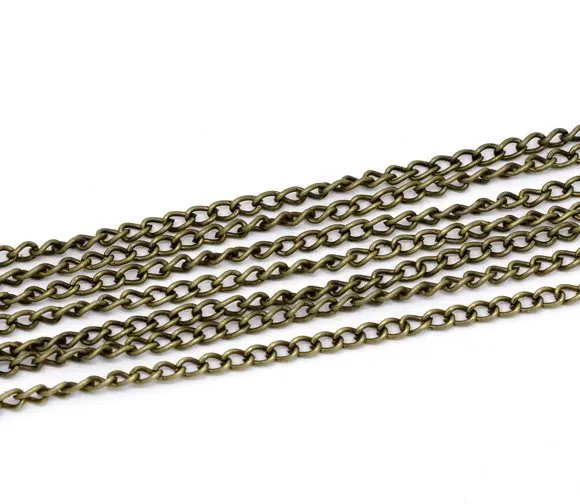 

Free shipping!!!!100M/ DIY jewelry findings-Tone Links-Opened Chains Findings 4x3mm