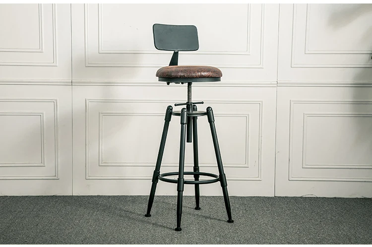 Американское, кованое железо кресло. Промышленный дизайн вращающийся стул лифт высокие стулья еды
