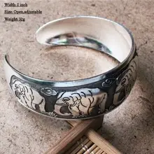 10 pcHot Шарм Таиланд Слон Манжеты Браслет Подарок Женская Мода Тибет Серебряный Браслет(C0322