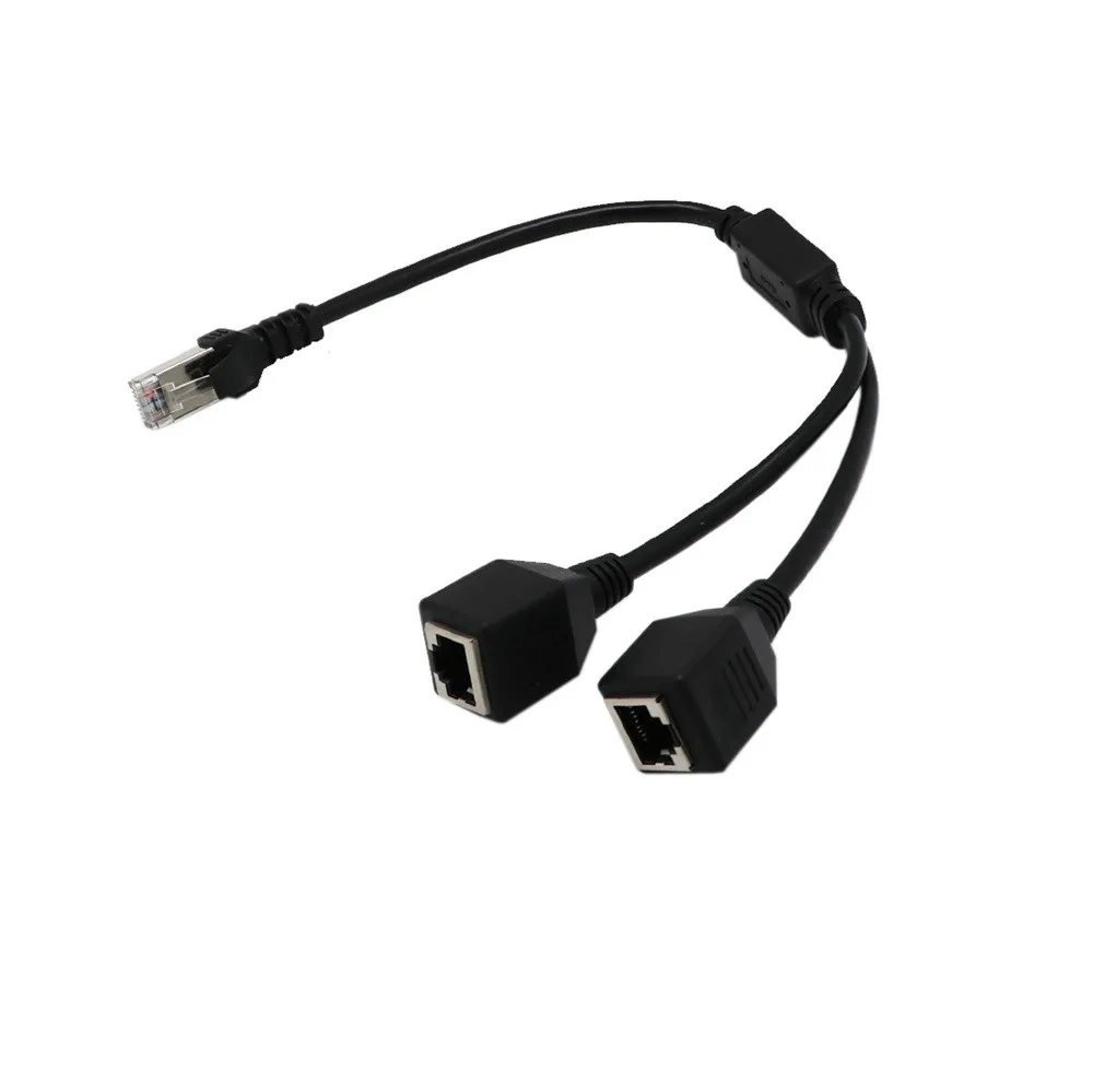Сетевой Разветвитель RJ45 с 1 на 2 разъемами LAN Ethernet переходник удлинитель|network rj45|lan