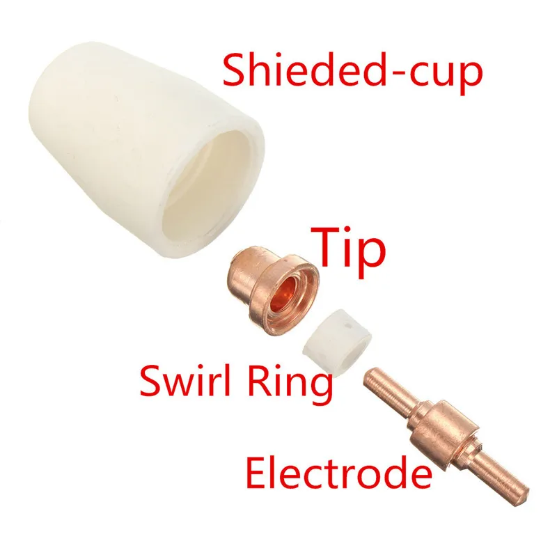 75 шт. фонарь плазменной резки запасной Расширенный никелированный для LG-40 PT-31 CUT40 CUT50 комплект с насадками щит чашки вихревое кольцо
