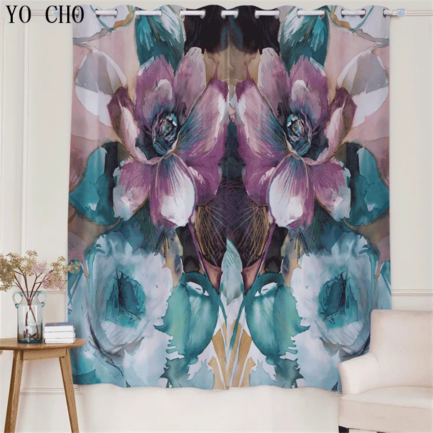 

YO CHO Modern Fashion flower piano blackout rideaux boys curtains luxury urtains blackout curtains for bedroom living room