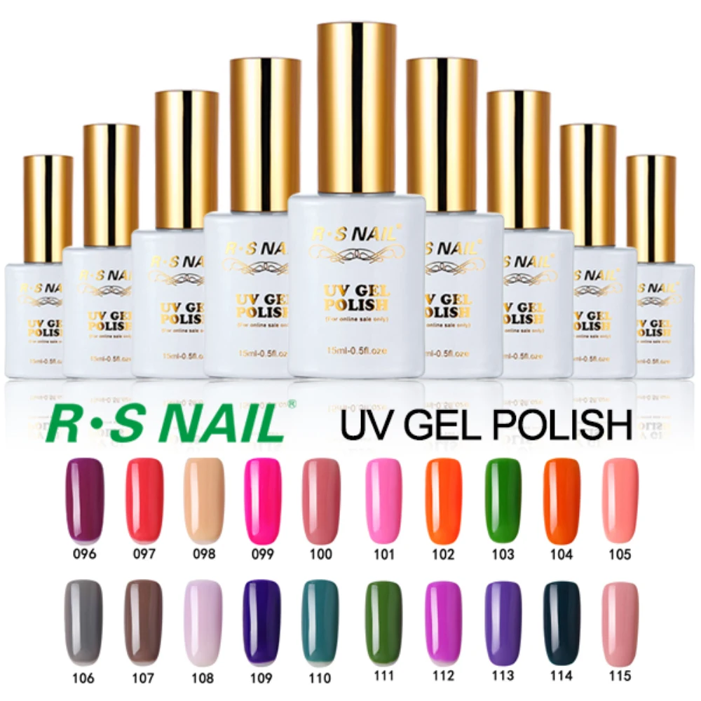 R.S 15ml soak off long lasting 3 step uv gel nail polishs gel lucky set
