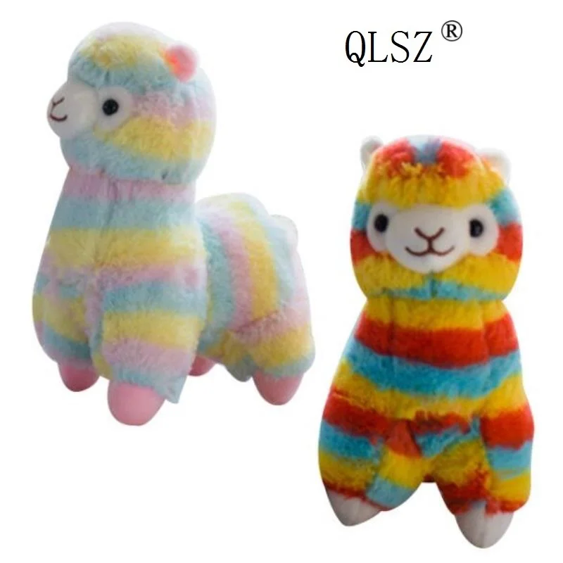 

2019 MAY New Rainbow Alpaca Plush Toy Cloak Sheep Doll 20cm 28cm 35cm 50cm Children Gift 1pcs/pack Birthday Christmas Present