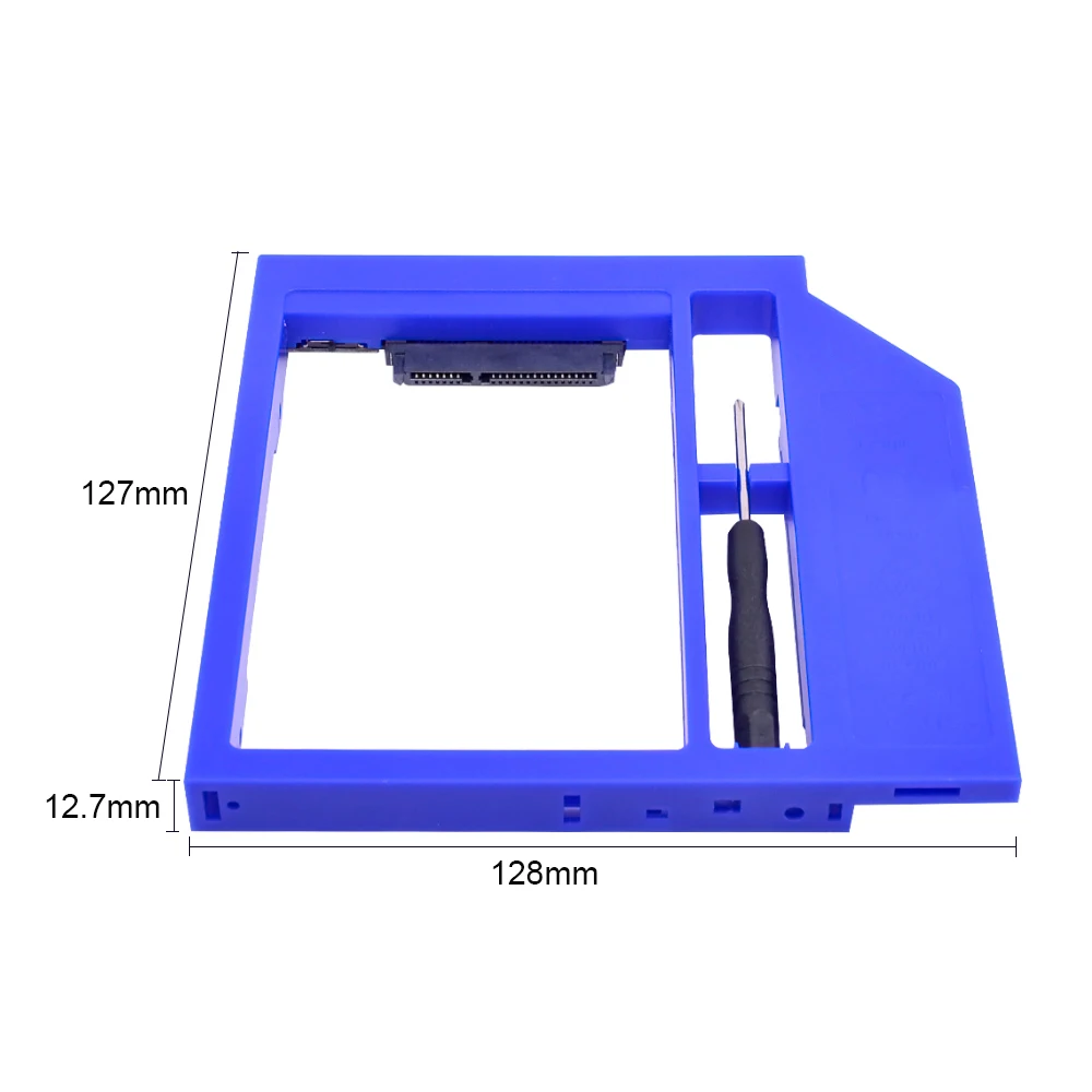CHIPAL Универсальный SATA 2nd HDD Caddy 12 7 мм для 2 5 'ƈ ТБ HD коробка SSD чехол Корпус адаптер