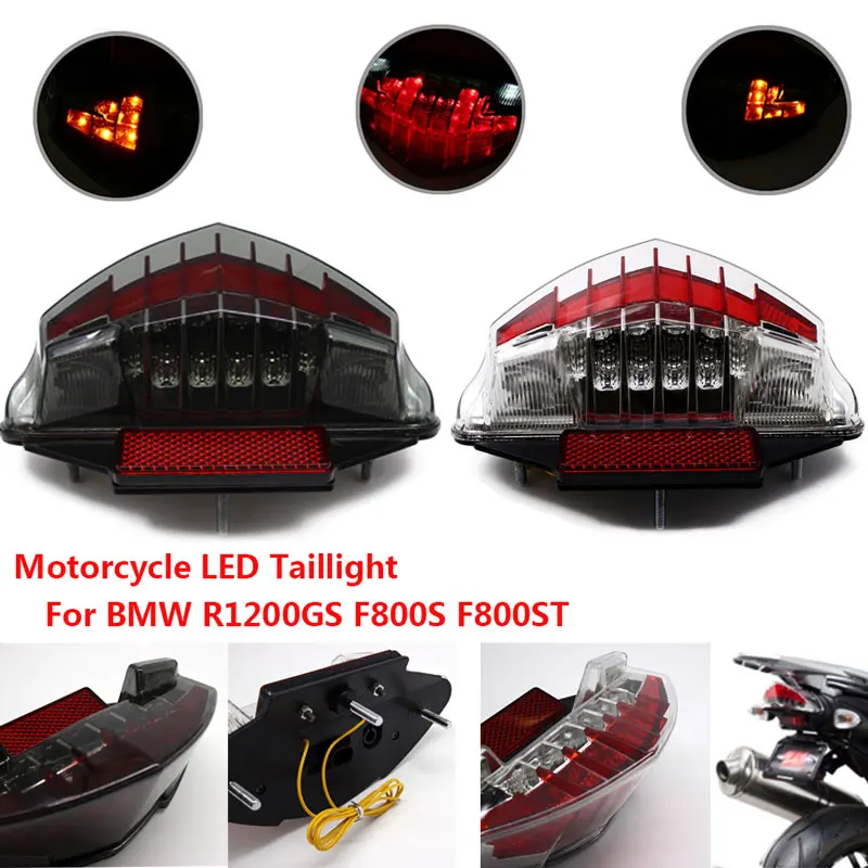 Nuoxintr Motorcycle LED Integrated Tail Light Turn Signals For BMW F800S F800GT K71 09-12 F800R K73 09-14 R1200GS K25 ADV K255