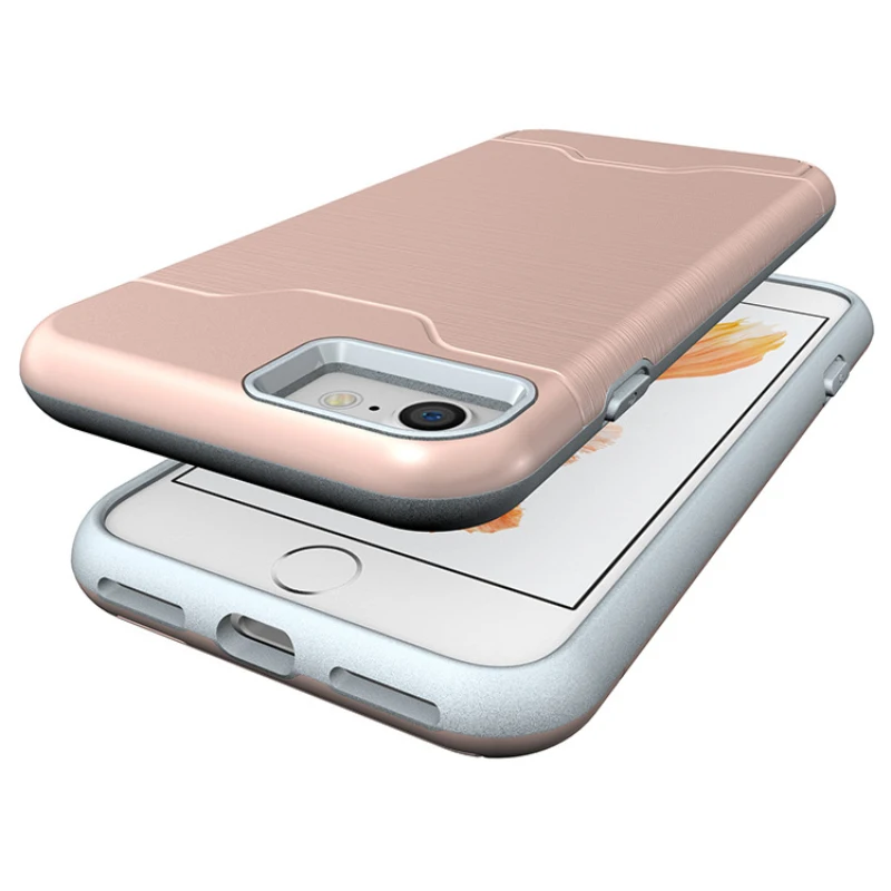 Чехол для iphone 7 задняя крышка чехол телефона слот карт iPhone 6 6s 6splus 7plus 8plus роскошный