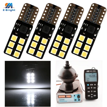 

YM E-Bright 4-Pack Canbus Led T10 194 168 W5W 194 Led 3030 12 SMD Led No Error 460Lm Car Bulbs White Error Free