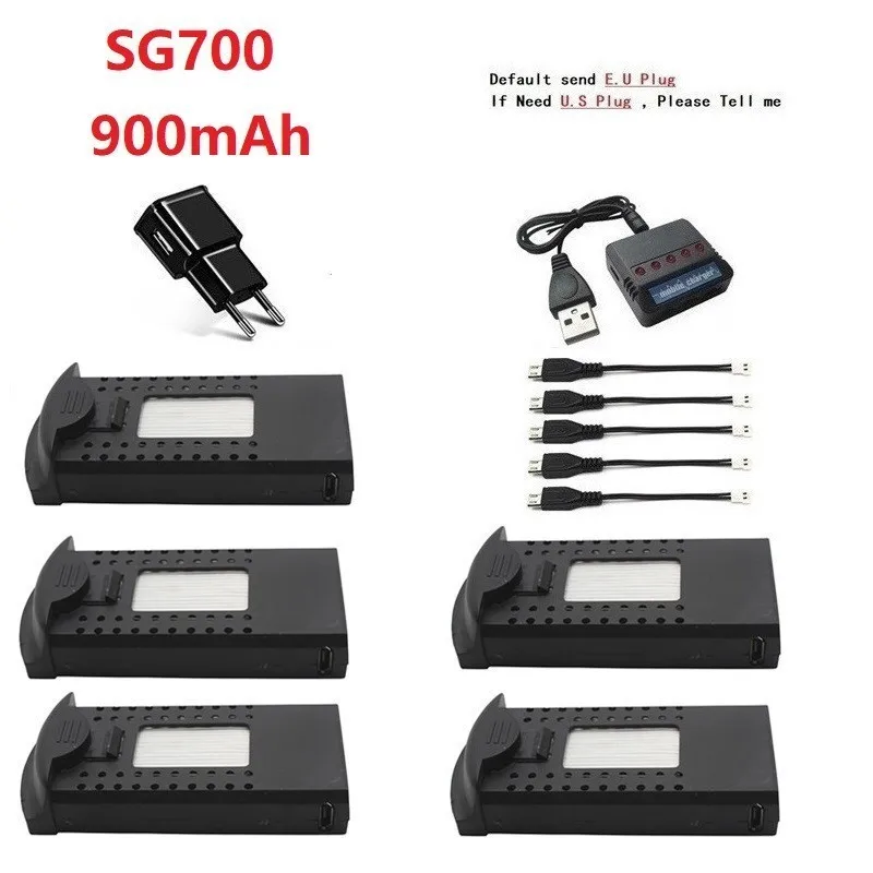3 7 V 900mAh Li po батарея и (5 в 1) зарядное устройство для DM107S SG700 S169 RC Quadcopter запасные