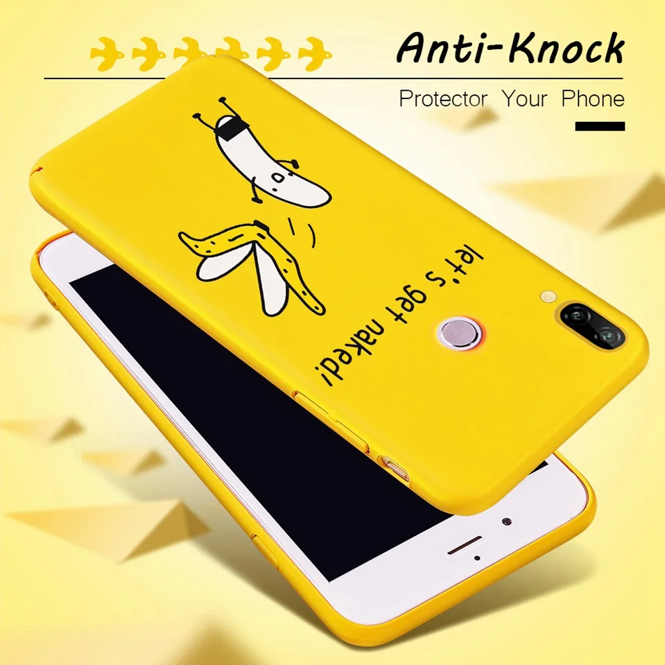 Cute Case For Huawei P20 Lite P10 9 Lite Hard PC Patterned Back Cover Case For Huawei Honor 9 P9 P20 P10 Lite Coque Yellow Cases (5)