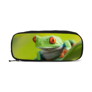 

Purse Cool Animal Frogs 3D Printing Coin Bag For Boys Girls Pen Holder Pencil Pouch Portable Pen Case Wallet Sac A Main
