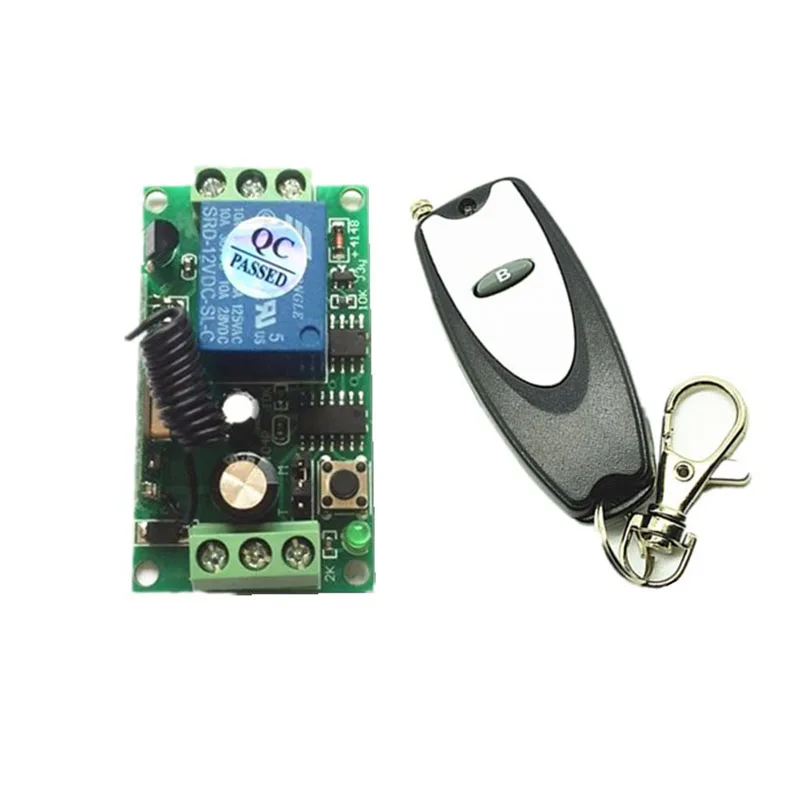 

New Wireless RF Remote Control Switch DC12V 10A 1CH Transmitter With Battery+ Receiver Access/door System