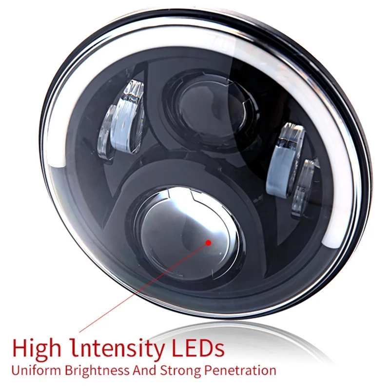 Светодиодные круглые лампы для мотоциклов 7 дюймов|light led light|led lights for motorcyclesjeep wrangler