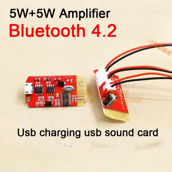 

DYKB Bluetooth 4.2 Stereo Power Amplifier Module 5W+5W Micro USB Charging sound DC 3.7V-5V