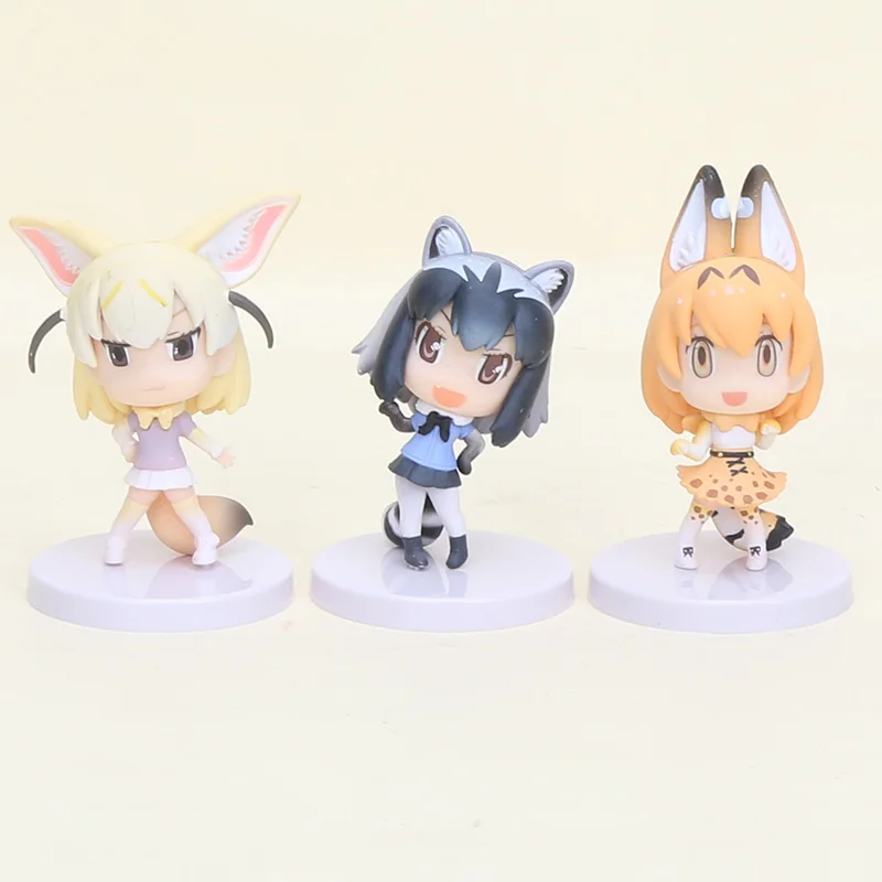 Аниме Kemono Friends Fennec серваль Common кукла енота ПВХ фигурка Коллекционная модель
