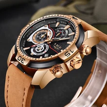 LIGE Mens Watches Top Brand Luxury Military Sport Watch Men Waterproof Leather Wristwatch Analog Quartz Watch Relogio Masculino mens watches top brand luxury doobo men military sport luminous wristwatch leather quartz watch relogio masculino new sale