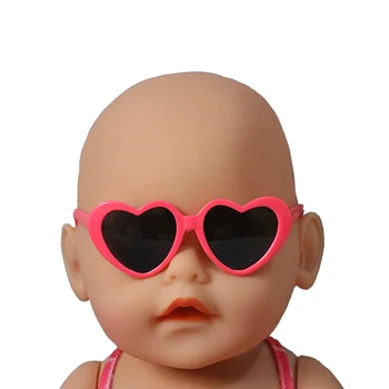 

Mini Toys glasses for 40-45 cm baby born dolls and girl doll Plastic sunglasses white pink blue purple