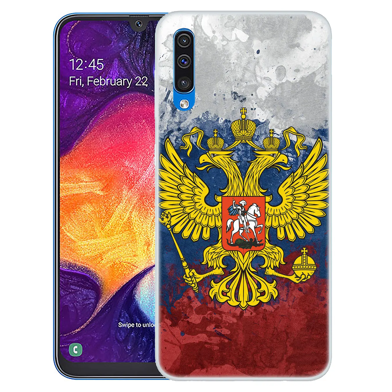 Чехол для телефона Samsung Galaxy M40 M30 M20 M10 A10 A20 A30 A40 A50 A60 A70 с флагом Российской