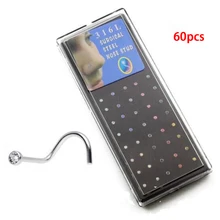 60 шт./лот Стразы Кристалл нержавеющая сталь нос ювелирные изделия прямые шпильки пирсинг кольцо носа Перегородка пирсинг ноздри