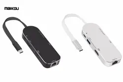 Maikou 7 в 1 USB-C концентратор HDMI Gigabit Ethernet USB 3,1 Тип-C концентратор с Micro SD Card Reader тип-C PD для Macbook Pro воздуха