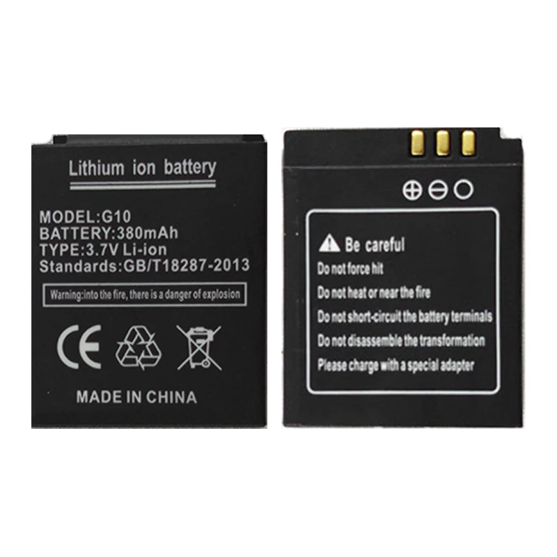 

G10 and G10a battery smart watch phone 380mAh battery long time standby battery