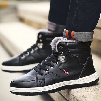 

Genuine Leather Winter Hiking Shoes Men Women Boots Warm Plush Sneakers Brand Outdoor Unisex Sport Shoes Comfortable