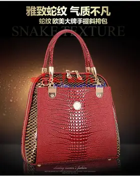 

by dhl or ems 50pcs New Style Women Handbag Crocodile Famous Brands Shoulder Bag Female Tote Luxury Women Messenger Bags