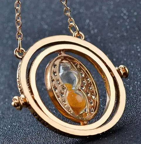 Hp Potter Movie Time Turner ожерелье с песочными часами шесть фаланги волшебные палочки для ключей подвеска металлическая фигурка кольцо для ключей с игрушкой ожерелье - Цвет: 22