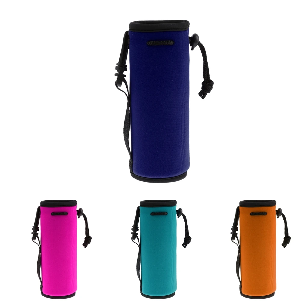Insulated Neoprene Water Bottle Holder Cooler Cover Sleeve Tote Bag  Biker Portabotellas Porte-bouteilles