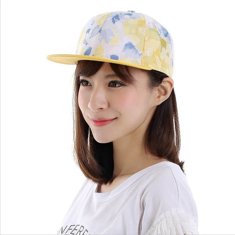 Новое поступление женские хип-хоп кепки, шляпы весна лето и осень яркая бейсболка женская и Дамская Повседневная Регулируемая шапка - Цвет: Цвет: желтый