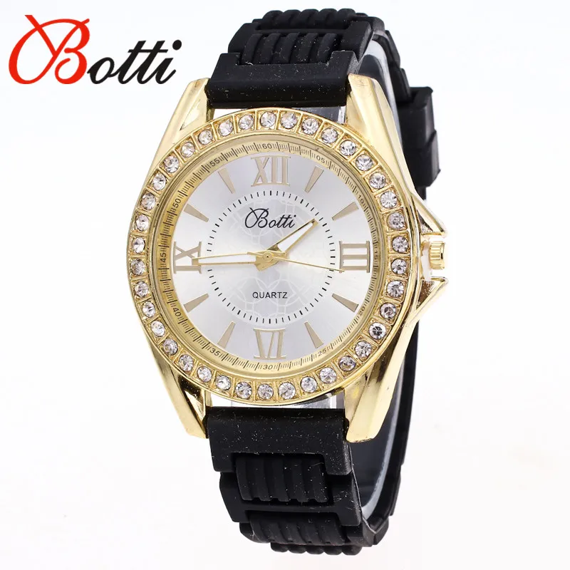 New Fashion Ybotti Luxury Brand Trendy Casual Crystal Quartz Watch Women Dress Mint Green Silicone Watches
