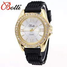 Nouveau Mode Ybotti Marque De Luxe À La Mode Casual Cristal Quartz Montre Femmes Robe Menthe Vert Silicone Montres Relogio Feminino Hot