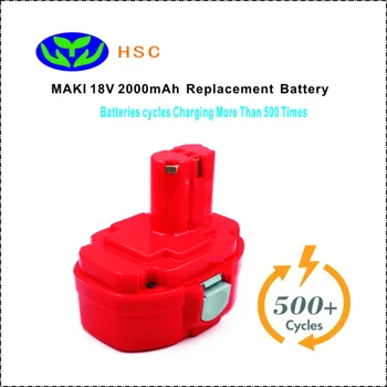 

2.0AH Rechargeable Battery Pack Mak18A NiCD Battery 18V Replacement for Makita 1822 1823 1834192827 192829-9-3 Battery Pack 18V