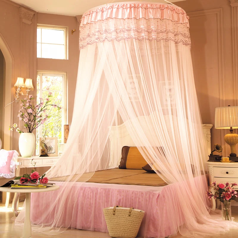 Dome ceiling nets encryption single door ground round bed netsin