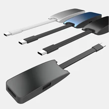 10 шт./партия 3 в 1 USB-C USB 3,1 type C концентратор 60 Вт Быстрая зарядка Thunderbolt 3 type C зарядка PD+ 4 K 60 Гц HDMI+ USB 3,0 концентратор