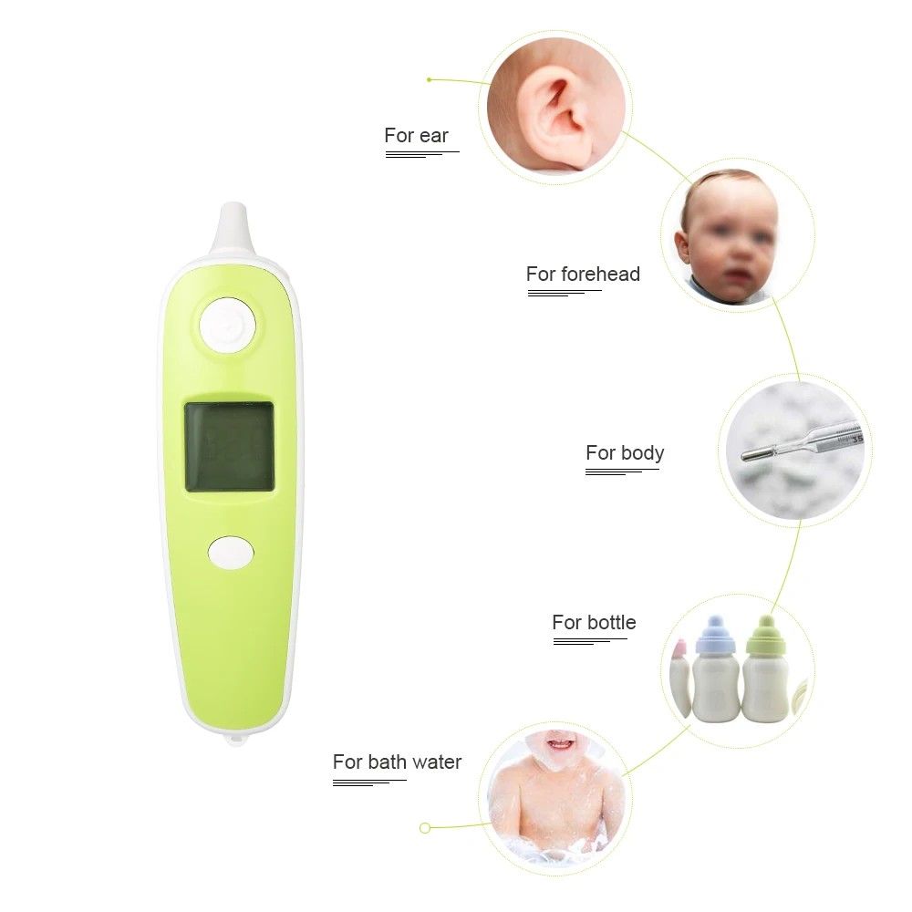 Цифровой термометр инфракрасный Детский Взрослый лоб Ухо тела Бесконтактный инфракрасный термометр с светодиодный светильник измерения Termometro