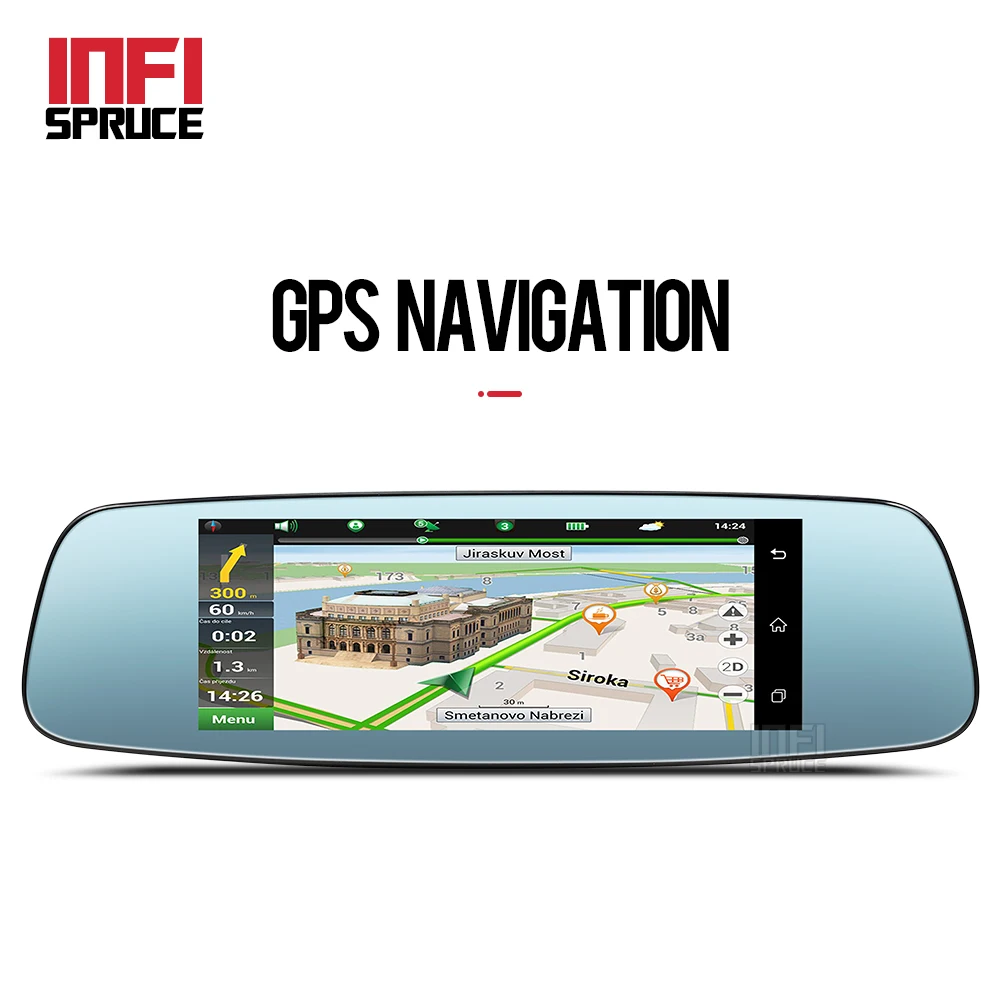 Infispruce 7 &quot4G Автомобильный видеорегистратор зеркало Автомобильная камера GPS Bluetooth