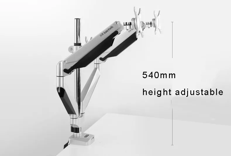 Loctek D7T алюминиевый сплав газовая пружина полный движения тройной экран монитор держатель три ЖК светодиодный кронштейн с USB и аудио портом