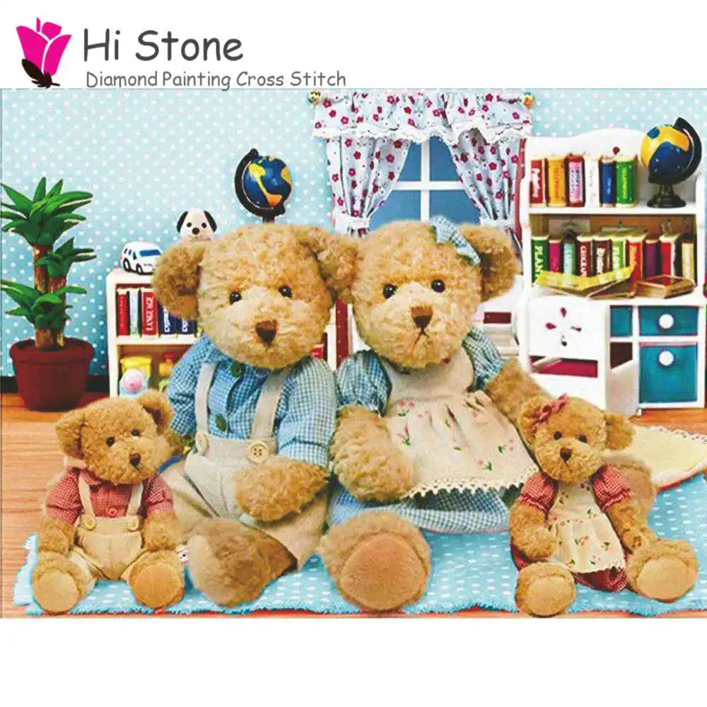 5D Diy Diamond Painting Cross Stitch cartoon animals full square diamond embroidery Handicraft | Дом и сад