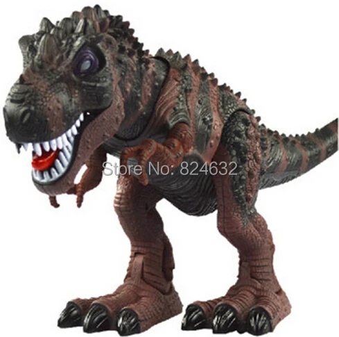 Модель игрушки тираннозавров Рекс Электрический животных на батарейках флэш глаз собрать для детей Дети динозавров
