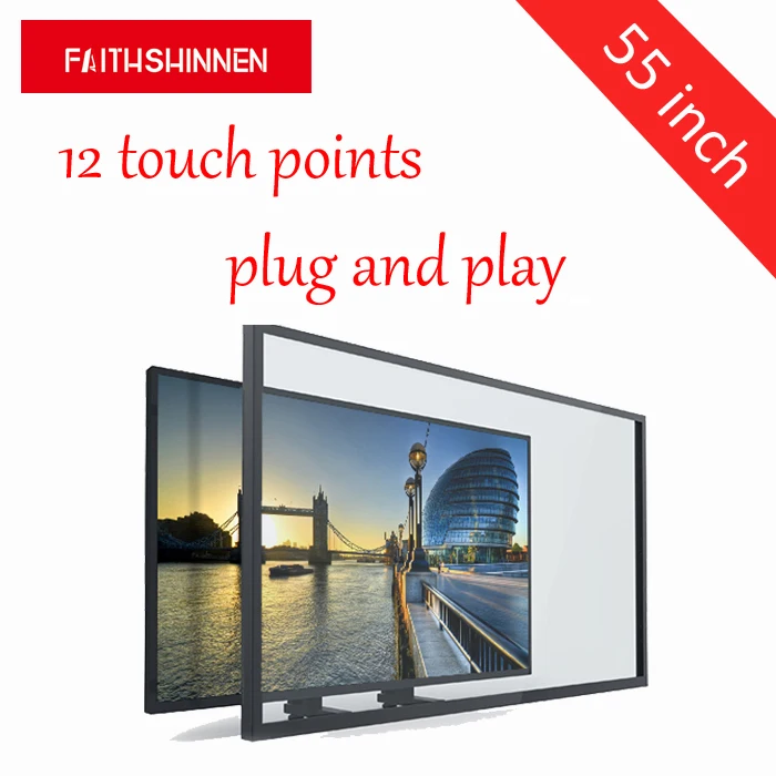 

touch screen frame 55 inch multi touch screen overlay lcd panel touch overlay kit make your tv touch screen 12 points